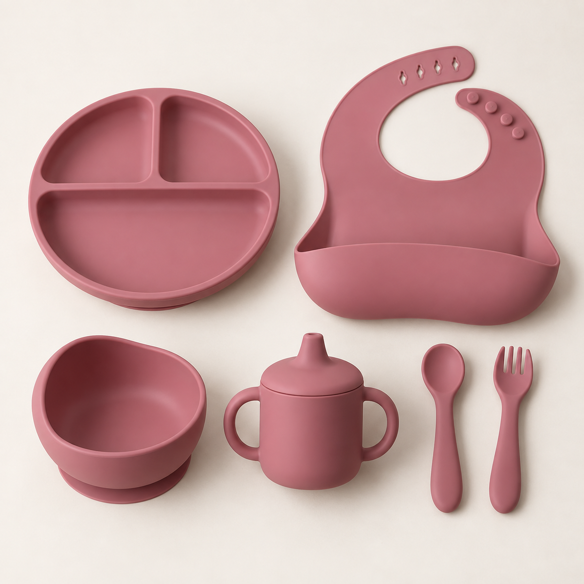 Kit de alimentación mimube - 6 pzas (Rosa Oscuro)